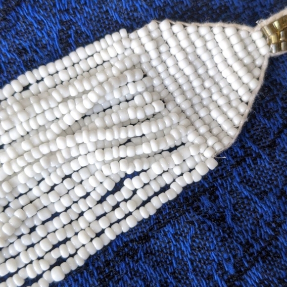 Anthropologie White tiered Necklace - Picture 2 of 4